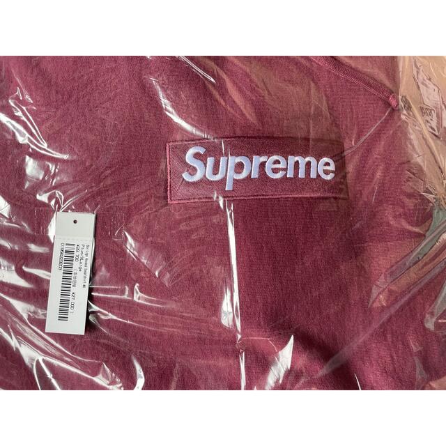 Supreme Box Logo Hooded Sweatshirt plum