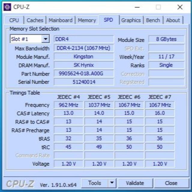 DDR4  ノートPC用メモリ 8GB2枚（計16GB） 5