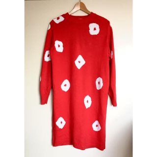 マリメッコ(marimekko)のレトロ ニットワンピース(ひざ丈ワンピース)