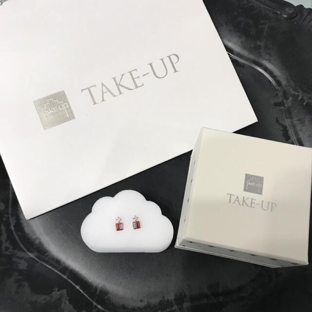 TAKE-UP(テイクアップ)のTAKE-UP K18・K10ガーネット・アメジストツインピアス（ PG) レディースのアクセサリー(ピアス)の商品写真