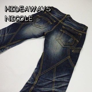 ハイダウェイ(HIDEAWAY)のピロ専用！ハイダウェイニコル　ユーズド加工ブーツカット　44　ウエスト約78ｃｍ(デニム/ジーンズ)