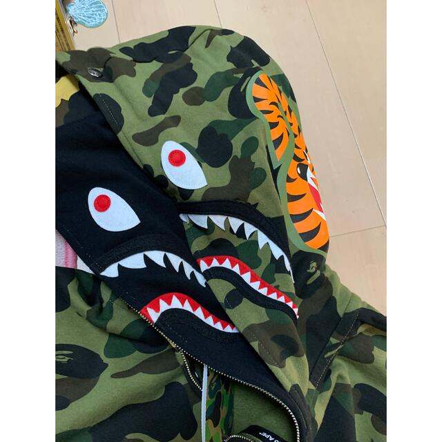 訳あり新品 定価以下XL! BAPEファーストカモダブルフードシャーク