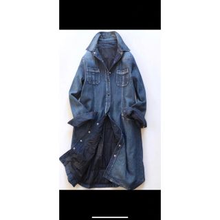 ザラ(ZARA)のデニム　ダウン　ロングシャツ　ジャケット　ワンピース(Gジャン/デニムジャケット)