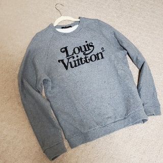 LOUIS VUITTON 2 x NIGO GREY PRINT CREW-NECK SWEATSHIRT 1A7X6W SIZE: XL