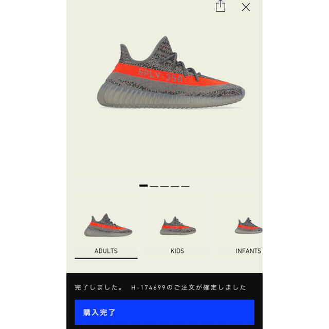 adidas YEEZY BOOST 350 V2  BELUGA 24.5cm メンズの靴/シューズ(スニーカー)の商品写真