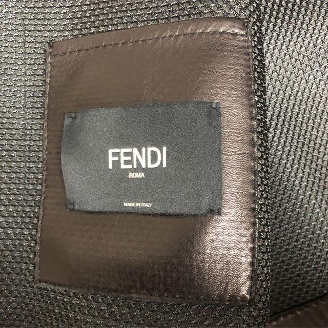 FENDI(フェンディ)の超美品 FENDI フェンディ モンスター ライダース 黒 メンズ ブルゾン メンズのジャケット/アウター(レザージャケット)の商品写真