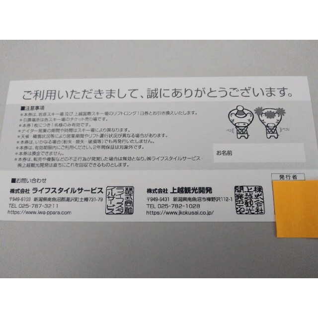 大人女性の 岩原スキー場、上越国際スキー場 リフトロング1日券