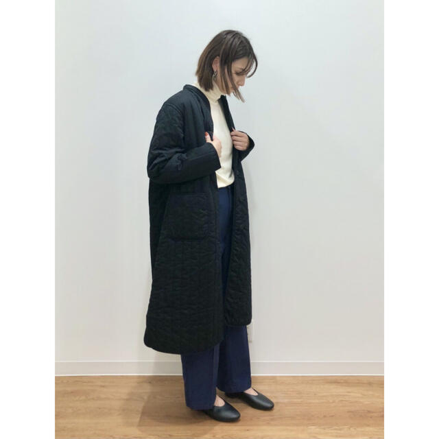 新品 ユニクロ イネス コラボ キルティングコート Lサイズ ブラック