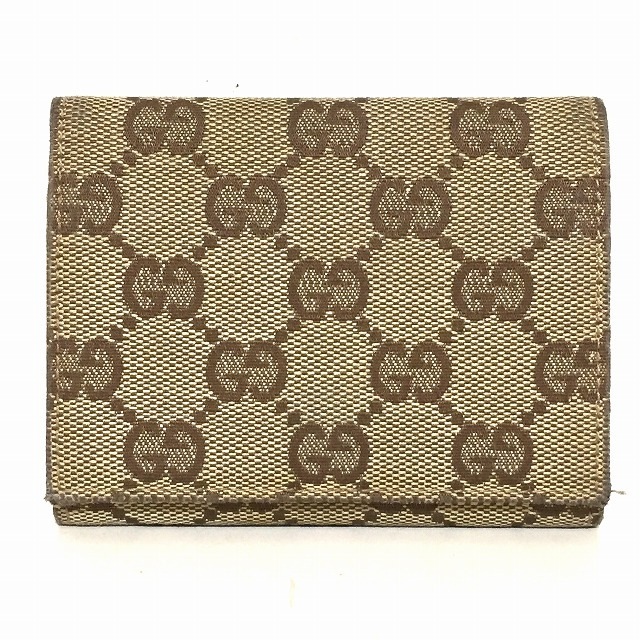 Gucci(グッチ)のグッチ 名刺入れ GG柄 ジャガード×レザー レディースのファッション小物(名刺入れ/定期入れ)の商品写真