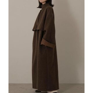 カスタネ(Kastane)のlawgy stand neck leather cuff coat(ロングコート)