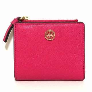 トリーバーチ(Tory Burch)のトリーバーチ 2つ折り財布 - ピンク レザー(財布)