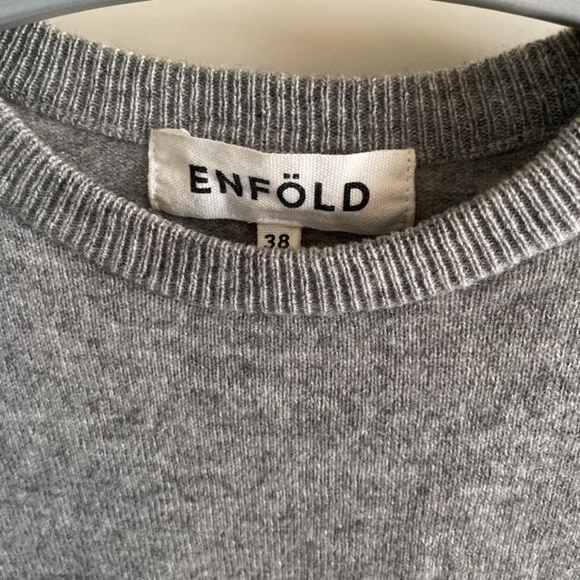 ENFOLD - エンフォルド カシミヤ100% クルーネック セーター 38サイズ ...