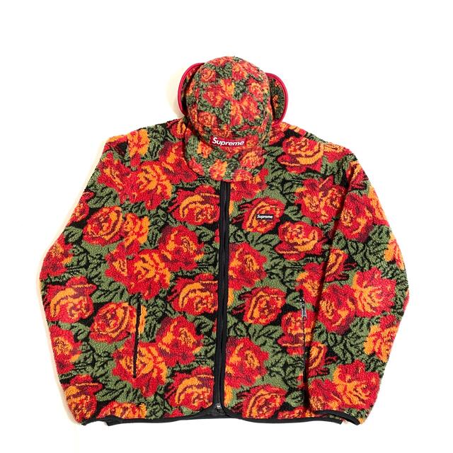 SUPREME sherpa rose fleese jacket cap