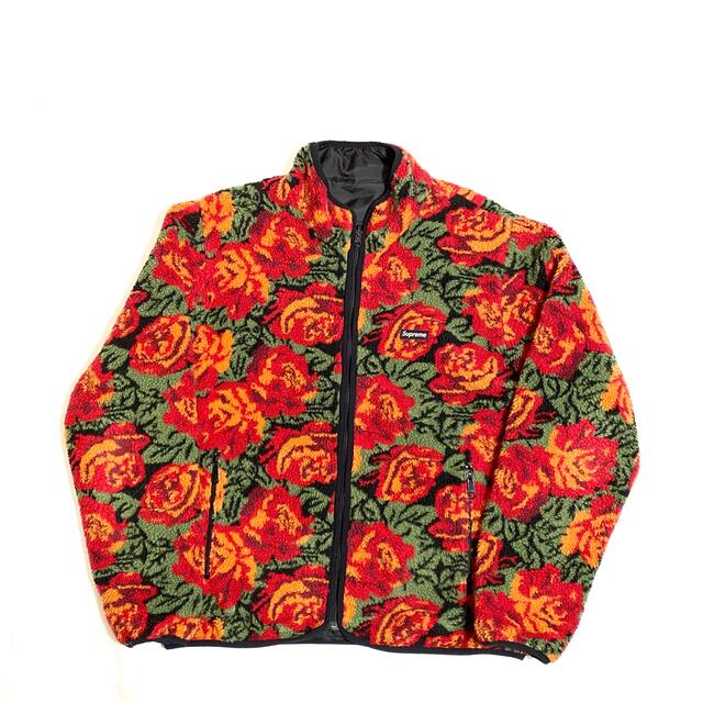 SUPREME sherpa rose fleese jacket cap