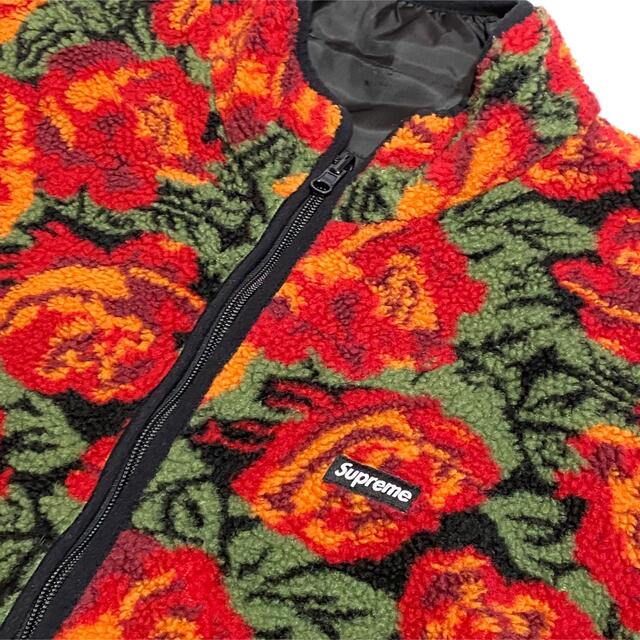 SUPREME sherpa rose fleese jacket cap