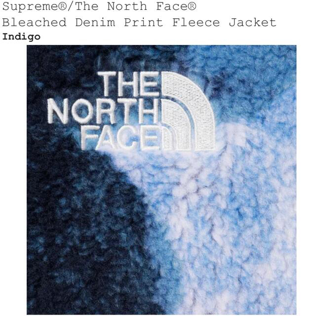 Supreme(シュプリーム)のSupreme North Face Bleached Denim Fleece メンズのジャケット/アウター(ブルゾン)の商品写真