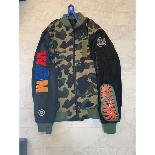 A BATHING APE(アベイシングエイプ)のMA-1風　薄手ナイロンジャケット　APE風　 メンズのジャケット/アウター(ナイロンジャケット)の商品写真