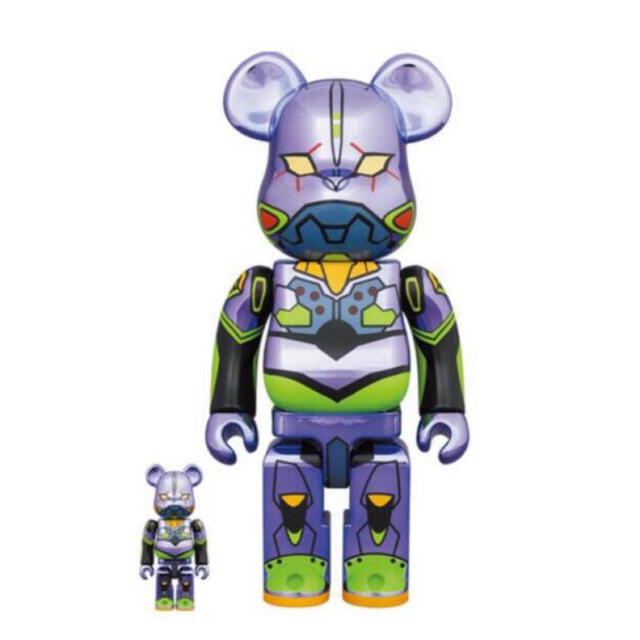 BE@RBRICK エヴァンゲリオン初号機CHROME 100％400％