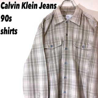 カルバンクライン(Calvin Klein)のカルバンクラインジーンズ メンズ 90s オーバーサイズ 長袖 シャツ L 古着(シャツ)