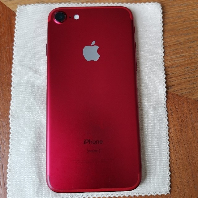 iPhone - 【中古、動作OK、キズ有】iphone7 128GB レッド SIMフリーの ...