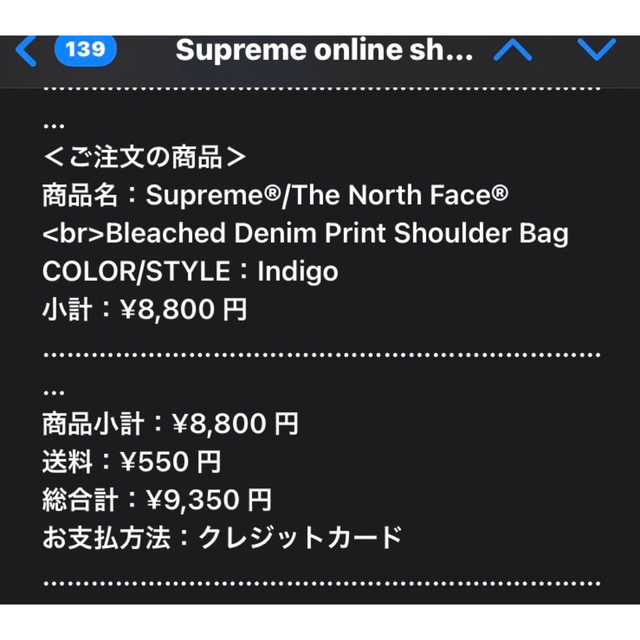 Supreme The North Face ショルダー　インディゴ 2