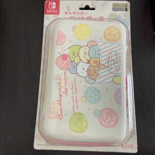 すみっコぐらし☆Switchケース　アイスクリーム柄　新品未使用 エンタメ/ホビーのおもちゃ/ぬいぐるみ(キャラクターグッズ)の商品写真