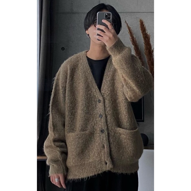 日本製 2ウェイ stein mohair kid cardigan モヘアカーディガン M