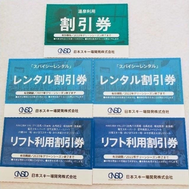 スキー場リフト券割引券 栂池 八方 岩岳 竜王 川場 菅平