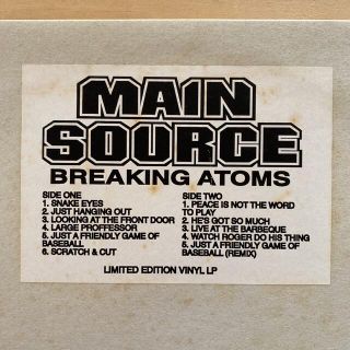 MAIN SOURCE(ヒップホップ/ラップ)