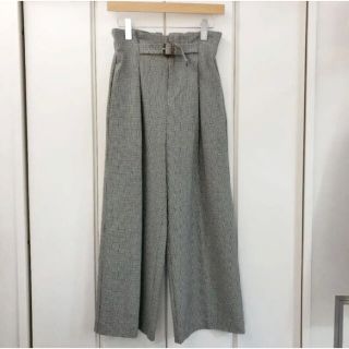 ビームス(BEAMS)の美品 B:MING BEAMS チェック柄 ベルトパンツ(M)(カジュアルパンツ)