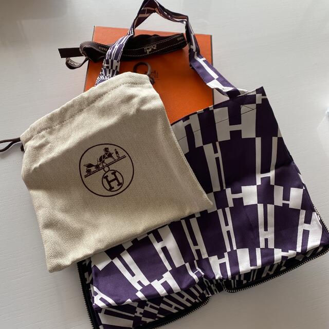 美品 HERMES エルメス シルキーポップ エコバッグ