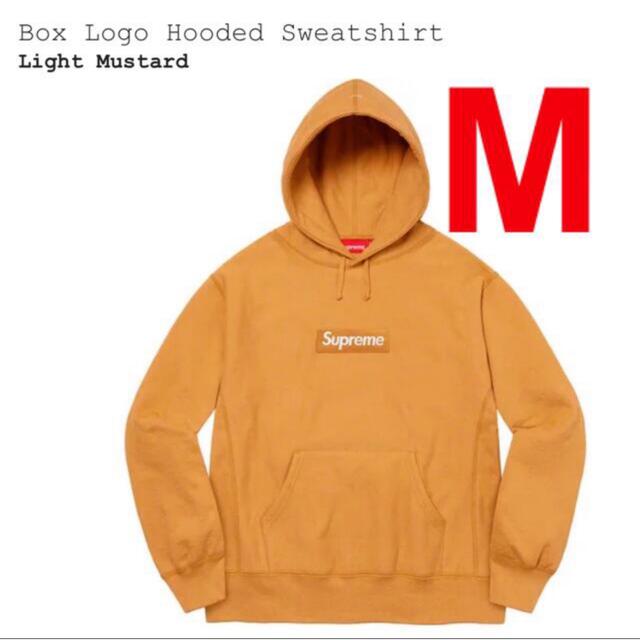 Supreme Box Logo Hooded Sweatshirt マスタード