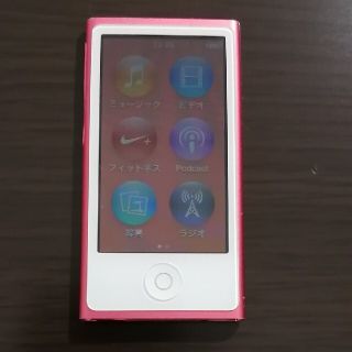 アイポッド(iPod)のApple iPod nano 16GB 第7世代　ピンク(ポータブルプレーヤー)