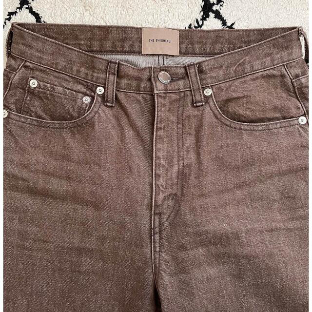 THE SHISHIKUI シシクイ/ JEAN デニム ブラウン 茶色 26 レディースのパンツ(デニム/ジーンズ)の商品写真