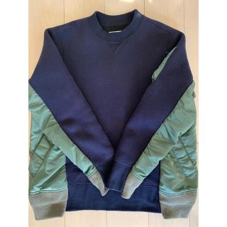 サカイ(sacai)のsacai Sponge Sweat x MA-1 Pullover スウェット(スウェット)