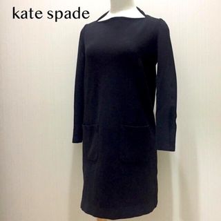 ケイトスペードニューヨーク(kate spade new york)の美品 ケイトスペード ミニワンピース XS ブラック(ミニワンピース)