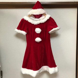 サンタクロース コスプレ ワンピース 帽子 2点セット クリスマス(衣装一式)