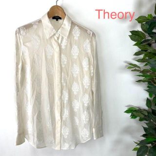 【美品】Theory　シルクブラウス　シルク100%　 とろみ 　シャツ　絹