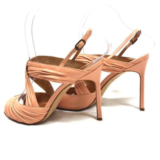 MANOLO レザー サンダル 37 1/2の通販 by tsukumo_store|マノロ