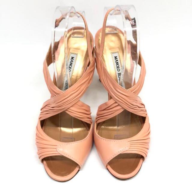 MANOLO レザー サンダル 37 1/2の通販 by tsukumo_store|マノロ