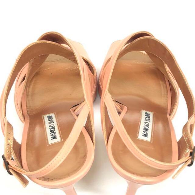 MANOLO レザー サンダル 37 1/2の通販 by tsukumo_store|マノロ