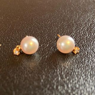 TASAKI パールピアス ポストにダイヤ付 一度のみ使用