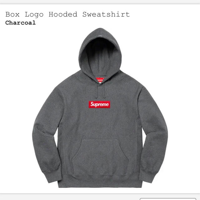 Supreme Box Logo Hooded Sweatshirt グレー L