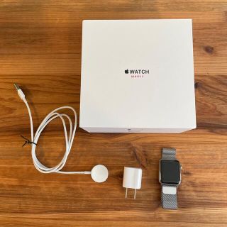 smart様専用　アップルAppleWatch3 38mmステンレススチール(その他)