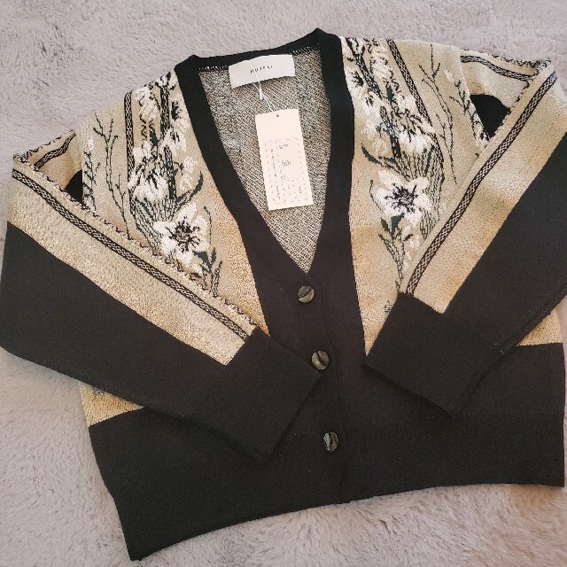 ミューラル MURRAL flower knit short cardigan トップス カーディガン
