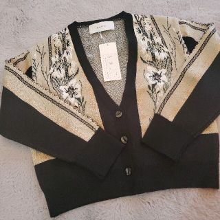 mame - 新品 Framed flower knit short cardiganの通販 by shop|マメ