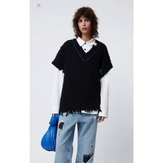 ザラ(ZARA)の【新品: L-XL】ader error × ZARAオーバーサイズニットベスト(ニット/セーター)