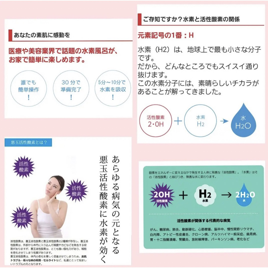 水素風呂 リタライフ LitaLife Ver.1 お家時間 リラックス スマホ/家電/カメラの美容/健康(ボディケア/エステ)の商品写真