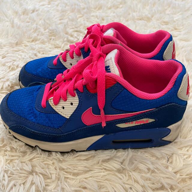 NIKE - NIKE/ナイキ☆AIRMAX90/エアマックス90☆青ピンク白☆23.5cmの ...