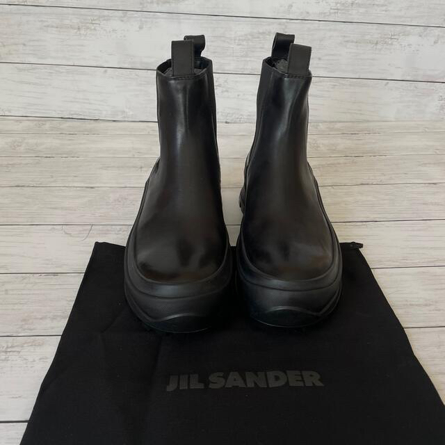 Jil Sander(ジルサンダー)の新品JIL SANDER ジルサンダー チェルシーブーツ ブラック　黒 メンズの靴/シューズ(ブーツ)の商品写真